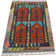 Zehra Abla Halı Yeni El Dokuma Kemaliye Horasan Türkmenleri Çatal Kapılı Yün Kilim 6994