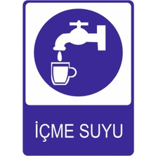 Içme Suyu Yüksek Kalite Dekota Baskı – 3 mm Forex Uyarı Tabelası 25 cm × 35CM