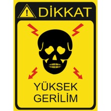 Yüksek Gerilim Dekota Baskı – 3 mm Forex Uyarı Tabelası 25 cm × 35CM