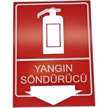 Yangın Söndürücü Dekota Baskı – 3 mm Forex Uyarı Tabelası 15 cm × 20 cm