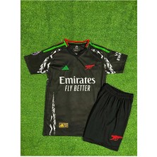 Legent Lady Arsenal 2024/25 Yeni Sezon Kia Havertz Deplasman Çocuk Forması 2'li Set (Black)