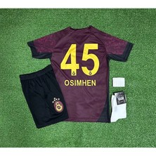 Legent Lady /.g'.â.l.a.t.â.s.a.r.â.y 2025/26 Yeni V. O.s'i'm'h'e'n Deplasman Çocuk Forması 5'li Set Maske Hediye