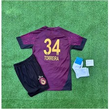 Legent Lady Gâlatâsarâ.yy 2025/26 Yeni 5 Yıldızlı L.ucas T'orreira Deplasman Çocuk Forması 4'lü Set