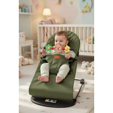 Pure & Glow Home Premium Cotton Üç Kademeli Sallanan Ana Kucağı Haki