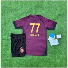 Legent Lady Gâlatâsarâ.yy 2025/26 Yeni 5 Yıldızlı A.lvaro M.orata Deplasman Çocuk Forması 4'lü Set