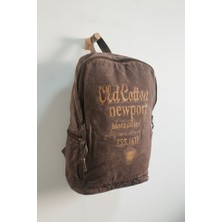 Old Cotton Laptop Bölmeli Kanvas Sırt Çantası - Leone