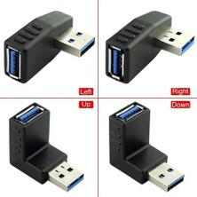 Derwell 4 Ü 1 Arada Set USB 3.0 90 Derece Çevici Dönüştürücü Adaptör Seti Yüksek Hızlı 4in1 ( Aşağı-Yukarı-Sağ-Sol ) USB 3.0 Yeni Sürüm Adapter