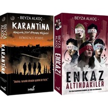 İndigo Kitap Karantina 4 Karton Kapak ve Enkaz Altındakiler 1 Karton Kapak (Beyza Alkoç) 2'li Set