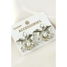 Ronanna Ay Çiçeği Metal Küpe