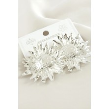 Ronanna Ay Çiçek Metal Küpe