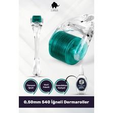 Elamour - Orijinal Titanyum Iğneli - Dezenfektan Hediyeli - 0,50MM 540 Iğneli Saç ve Cilt Bakım Dermaroller