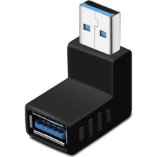 Derwell Aşağı Açılı Dirsek 90 Derece USB Bağlantı Aparatı Dönüştürücü Uzatma Yüksek Hızlı Yeni USB 3.0 Sürümü