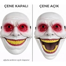 Daniska Hareketli Çene Mekanizmalı Korku Maskesi Kırmızı