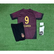 Legent Lady G'â.l.a.t.â.s.a.r.â.y 2025/26 Yeni Sezon M'a.u.r.o I.c.a.r.d.i Deplasman Çocuk Forması 4'lü Set