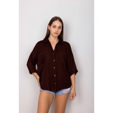 Zengezur Mall Hnrlishp Cepli Salaş Gömlek Koyu Kahve T1010 (Beden: M)