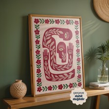 Persona Istanbul "the Crimson Oracle" - Sürrealist Folk-Art Poster (Çerçevesiz)