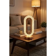 Plentiful Oval Şeklinde Kristal LED Masa Lambası – Dokunmatik, 3 Renk Işık Modlu, Şarjlı Dekoratif Gec