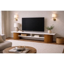 Akgül Minder Tv Ünitesi Ahşap Ayak Mdf Gövde