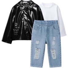 Ede Kids Deri Ceketli 3 Lu Takim