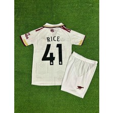Legent Lady Arsenal 2025/26 Yeni Sezon Declan Rice Deplasman Çocuk Forması (Beyaz)
