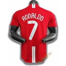 Legent Lady Kırmızı Kısa Kol / Moskova 2008 Şampiyonlar Ligi Finali Ronaldo Nostalji Forması (Red)-Aş00