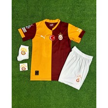 Legent Lady G,á,l,atā.sã,r,ãy 2025/26 Yeni Sezon Iç Saha Parçalı L,e,r'o'y Sa.n'è Çocuk Forması 4'lü Set