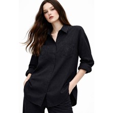 Qimya Butik Egzotik Asortik Kadın Dantel Cepli Tunikli Beli Lastikli Bol Pantolonlu Ikili Takım