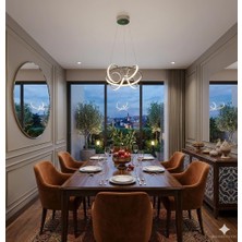 Işıltı Avize Kugu 30 cm Ledli Sarkıt Avize3 Renk Yanar