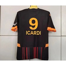 Legent Lady Gâlâtâsârây-9 Numara Îcâr^dî Yeni Sezon 25/26 Siyah Renk Yetişkin Futbol Forması Vs Sweatshirt