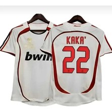 Legent Lady Kopya - Kaka Nostalji 22 Numara Şampiyonlar Ligi Yetişkin Futbol Forması Beyaz  Asf