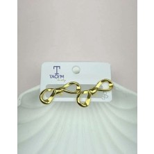 Taqi'm Jewelry Gold Fiyonk Küpe Çelik