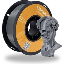Kingroon Pla Filament - Endüstriyel Gri (Silver Grey) - 1 kg - Düğümsüz Sarım