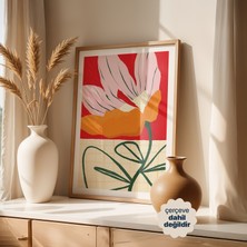 Persona Istanbul "Abstract Bloom" - Modern Maksimalist Botanik Poster (Çerçevesiz)