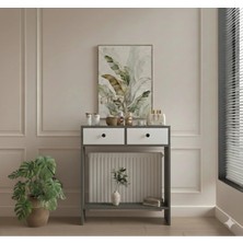 Yasem Home Büyük Kahve Köşesi & Dresuar Petek Üstü Antrasit