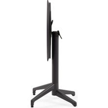 Tilia Moon Katlanır Masa Ø60 cm Antrasit - Bahçe, Balkon, Kafe, Restoran Için, Iç ve Dış Mekan