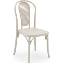 Tilia Sozo-C Polipropilen Sandalye Bej - Bahçe, Balkon, Dış Mekan, Kafe, Restoran Için