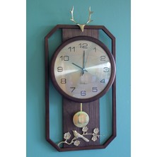 Avensyy Geyikli Duvar Saati Sarkaçlı