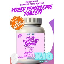 Yavulu Yüzey Temizleyici Tablet Genel Yüzey Temizleyici Ultra Konsantre Çamaşır Suyu Etkili 40TAB. 10 Kutu