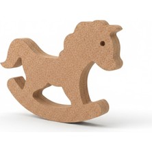 Gözeler Ahşap Sallanan At Figürü - Montessori Eğitici Oyuncak ve Dekoratif Obje