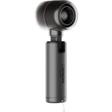 Storemax Karaworksell Xenon Smart Taşınabilir Mini El Vantilatörü Seyahat Için USB Type-C Şarj Edilebilir Ultra Sessiz 5 Hız Kademeli 14000 Rpm Ayarlanabilir Başlıklı Soğutucu Fan X6101 (Gri)