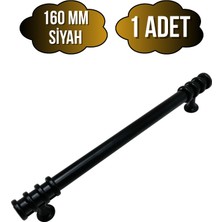 DS Yapı Detay Boru Siyah Desenli Dolap Kulpu Mobilya ve Mutfak Dolap KULPU(SİYAH)(160MM)