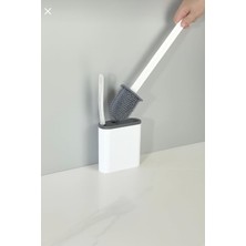 Storemax Karaworksell 2'li Silikon Tuvalet Fırçası Seti – Esnek Başlıklı Klozet Fırçası & Kenar Fırçası, Beyaz