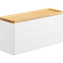 Storemax Karaworksell Yamazakı Rın Takı Kutusu - 3 Katlı, Beyaz