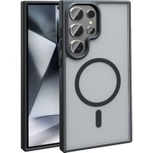 Galaxy S26 Ultra Kılıf M-Safe Şarj Özellikli Mat Arka Yüzey Zore Sio Kapak - Siyah