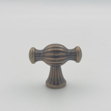 Bf Filiz Kesir Çizgili Düğme Kulp Antik Sarı 4 Adet