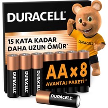 Storemax Karaworksell Duracell Aa Alkalin Kalem Pil (8'li Paket) 1,5 V LR6/MN1500