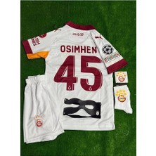 Alaturka Mix G/âla/tâsa/rây 5 Yıldızlı 2026 //vîctor Osîmhe.n/ 45 Deplasman Beyaz Çocuk Forması 4lü Set