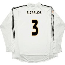 Alaturka Mix Real Madrid 2003/04 Iç Saha Uzun Kol Simens R.carlos Yetişkin Forması