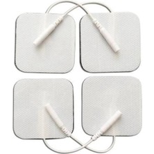 Macgon 4 Adet Kablolu/soketli Tens Pedi Elektrodu (5X5CM Kare) Tens Peti Geçmeli Tens Pedi