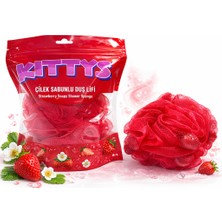 KITTYS Sabunlu Banyo Lifi Çilek Koku Sabunlu Duş Lifi
